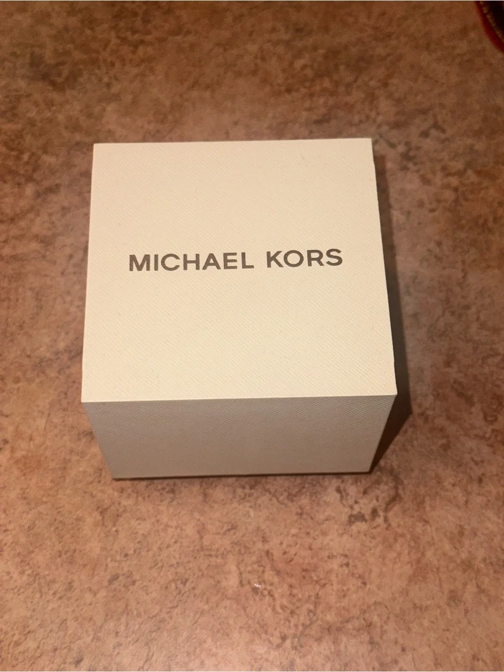 Michael Kors Gold Round Watch with Pink Leather Strap